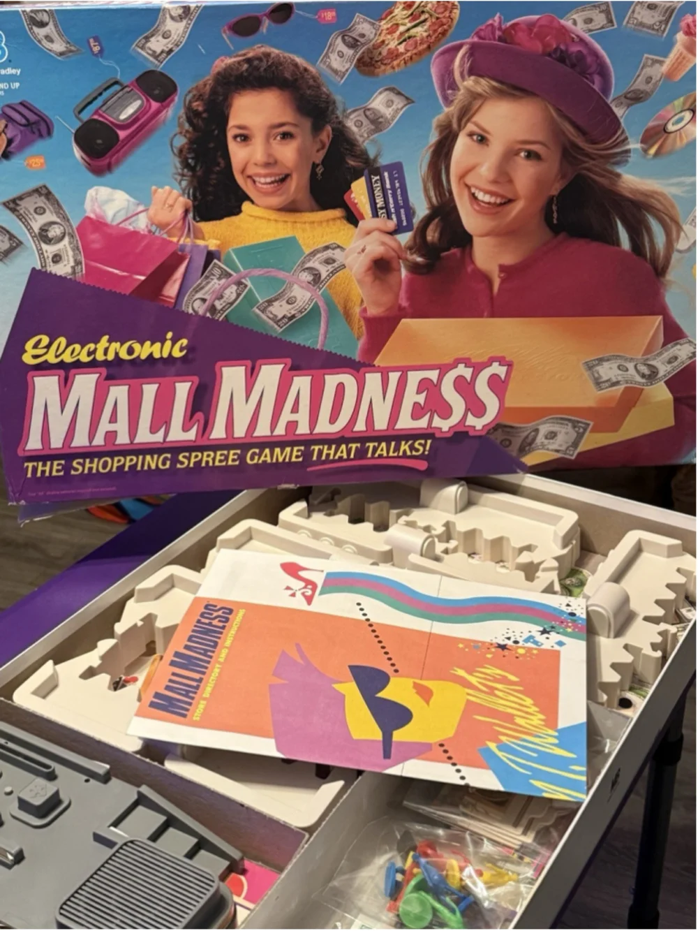 Mall Madness 1996 Board Game Milton Bradley (missing 1 Peg) Tested WORKS!!!!